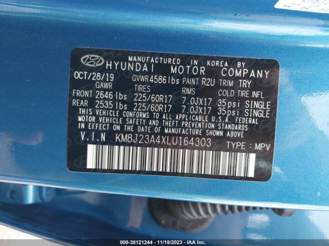 KM8J23A4XLU164303 Hyundai TUCSON SE