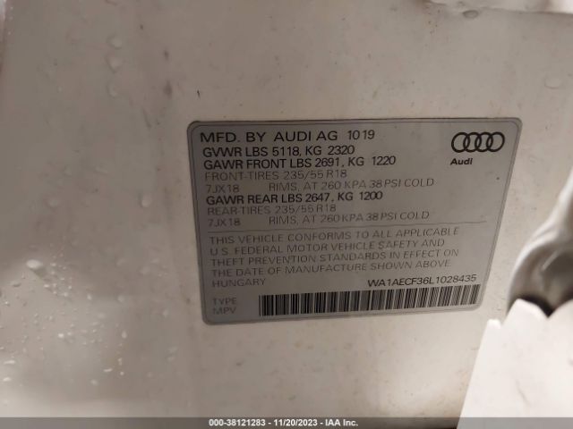 WA1AECF36L1028435 Audi Q3 Premium 45 Tfsi Quattro Tiptronic