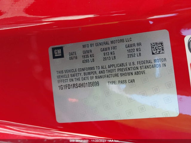Chevrolet Camaro 2lt 2017 1G1FD1RS4H0105699 Image 9