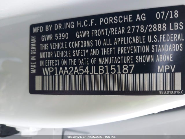 2018 PORSCHE MACAN WP1AA2A54JLB15187 Photo 8