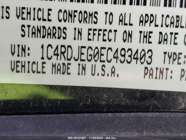 1C4RDJEG0EC493403 Dodge Durango Citadel