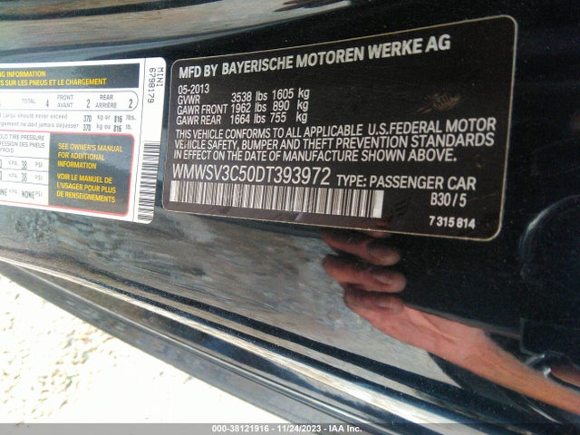 2013 MINI HARDTOP WMWSV3C50DT393972 Photo 8