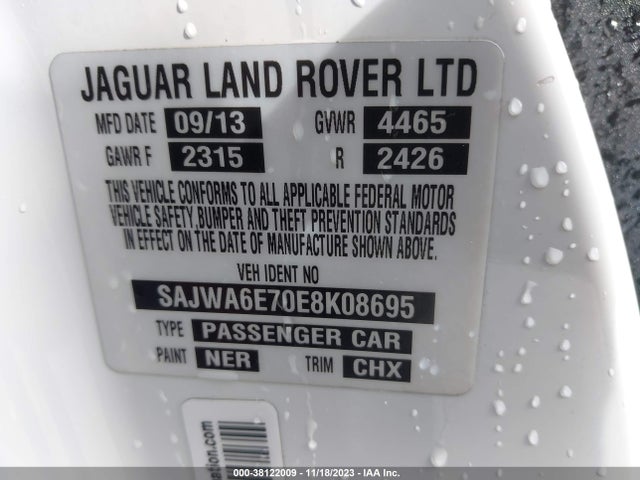 2014 JAGUAR F-TYPE SAJWA6E70E8K08695 Photo 8