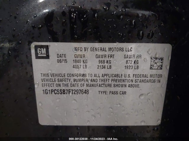 Chevrolet Cruze 1lt Auto 2015 1G1PC5SB7F7297648 Image 9