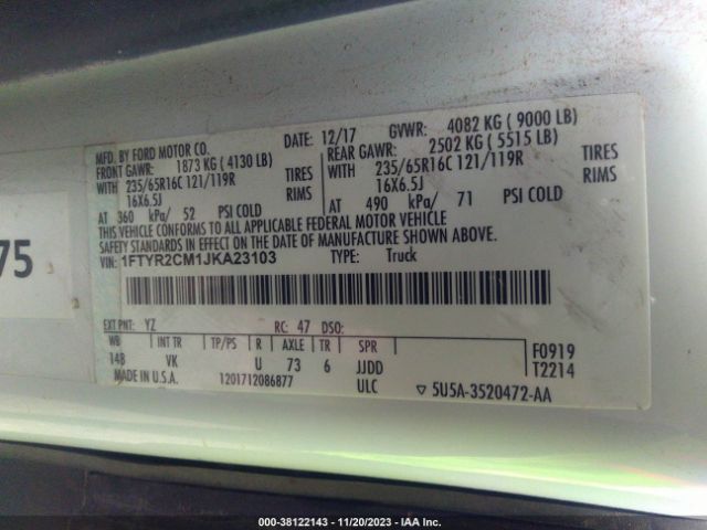 1FTYR2CM1JKA23103 Ford Transit-250