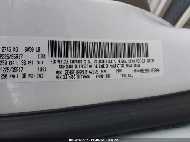 2C4RC1GG0ER147679 Chrysler Town & Country Limited