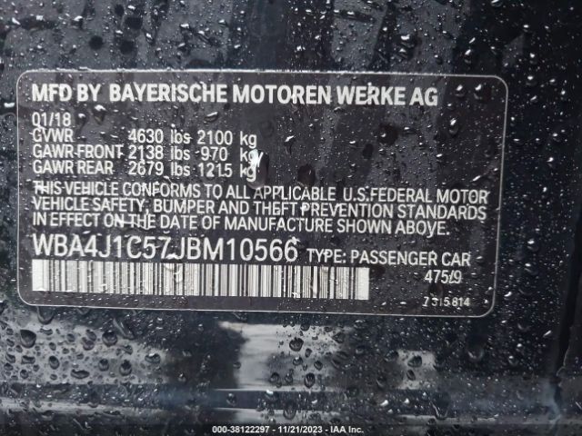 WBA4J1C57JBM10566 BMW 430i Gran Coupe