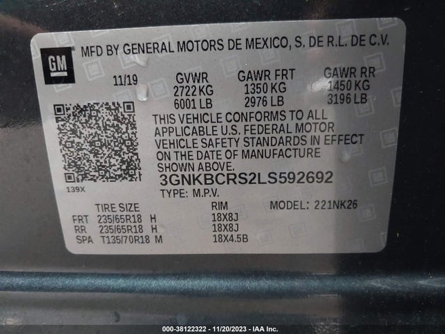 Chevrolet Blazer Fwd 2lt 2020 3GNKBCRS2LS592692 Image 9