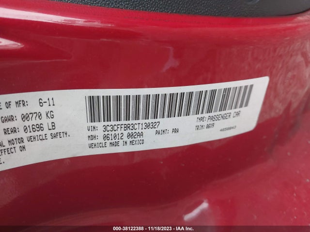 2012 FIAT 500 3C3CFFBR3CT130327 Photo 8