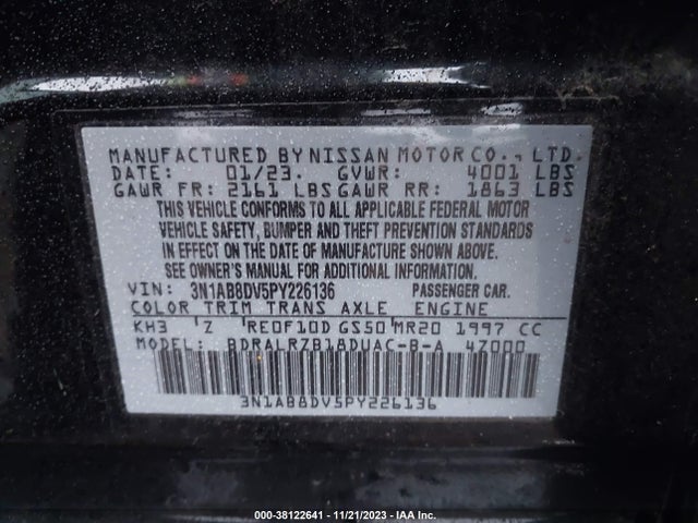 Nissan Sentra Sr Xtronic Cvt 2023 3N1AB8DV5PY226136 Image 9