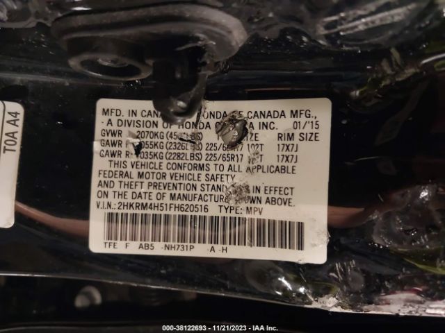2HKRM4H51FH620516 Honda CR-V EX
