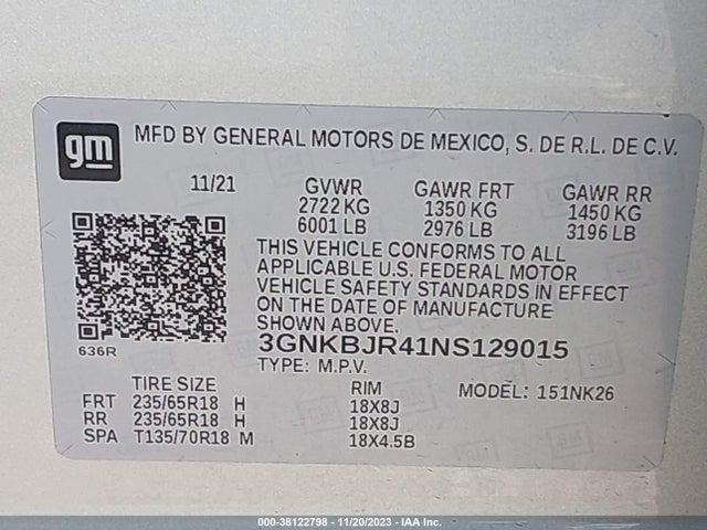 Chevrolet Blazer Awd 3lt 2022 3GNKBJR41NS129015 Image 9