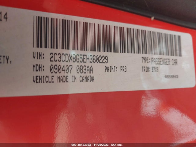 Dodge Charger Se 2014 2C3CDXBG5EH360229 Image 9