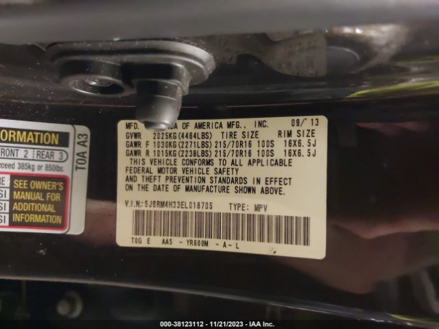5J6RM4H33EL018705 Honda CR-V LX