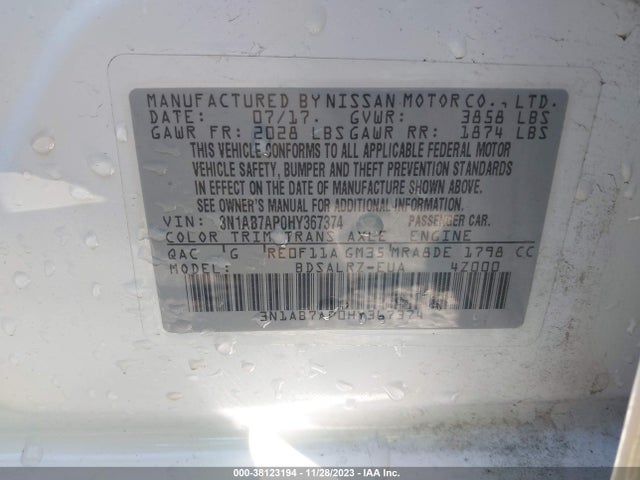 Nissan Sentra 2017 3N1AB7AP0HY367374 Image 25