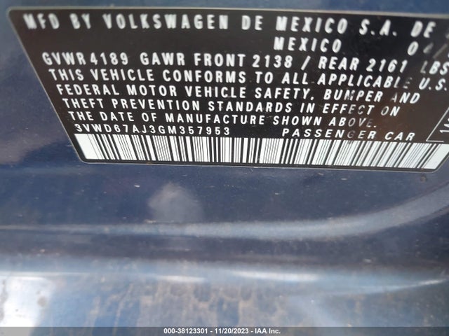3VWD67AJ3GM357953 Volkswagen Jetta Sedan 1.4t Se