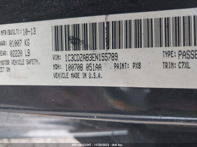 Dodge AVENGER SE 2014 1C3CDZAB3EN155789 Image 9