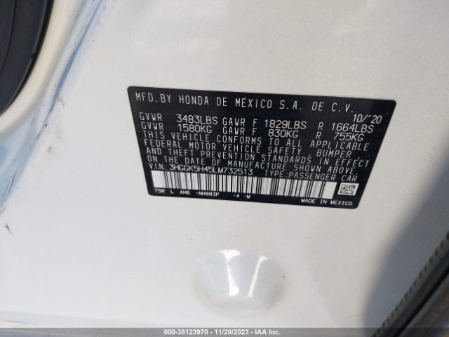 3HGGK5H45LM732513 Honda FIT LX