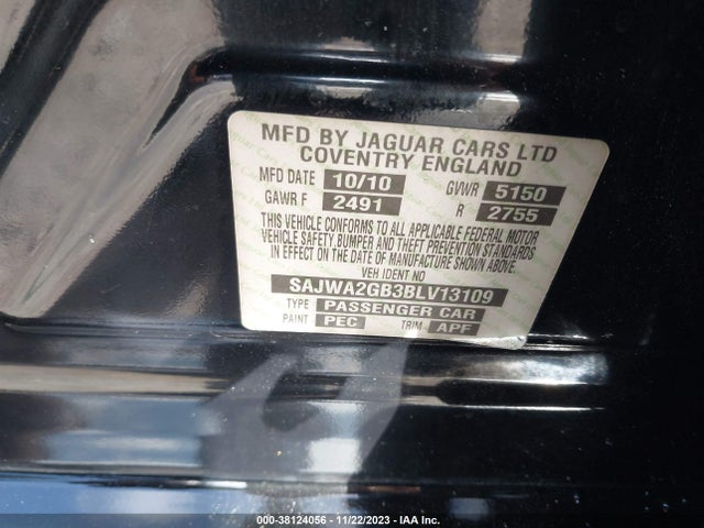 2011 JAGUAR XJ SAJWA2GB3BLV13109 Photo 8