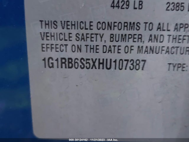 Chevrolet Volt Premier 2017 1G1RB6S5XHU107387 Image 9