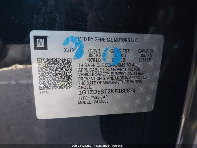Chevrolet MALIBU LT 2019 1G1ZD5ST2KF160874 Image 9