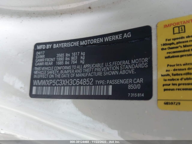 2017 MINI HARDTOP WMWXP5C3XH3C64852 Photo 8