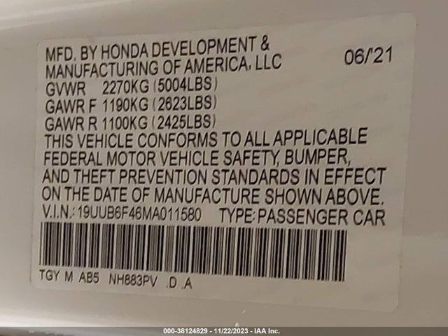 Acura Tlx Technology Package 2021 19UUB6F46MA011580 Image 9