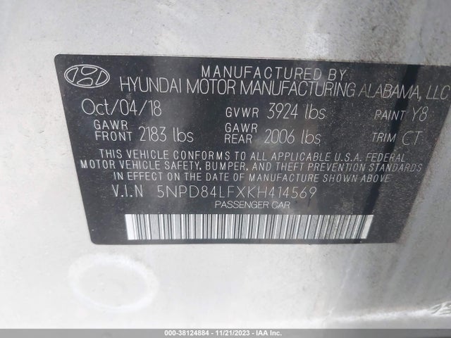 Hyundai ELANTRA SEL 2019 5NPD84LFXKH414569 Image 9