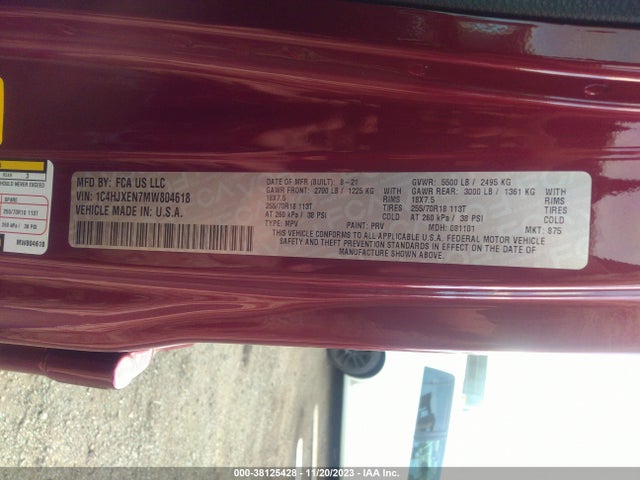1C4HJXEN7MW804618 Jeep Wrangler Unlimited Sahara 4x4