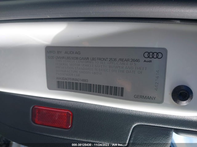 WAUDACF59MA014883 Audi A5 Sportback Premium 45 Tfsi Quattro