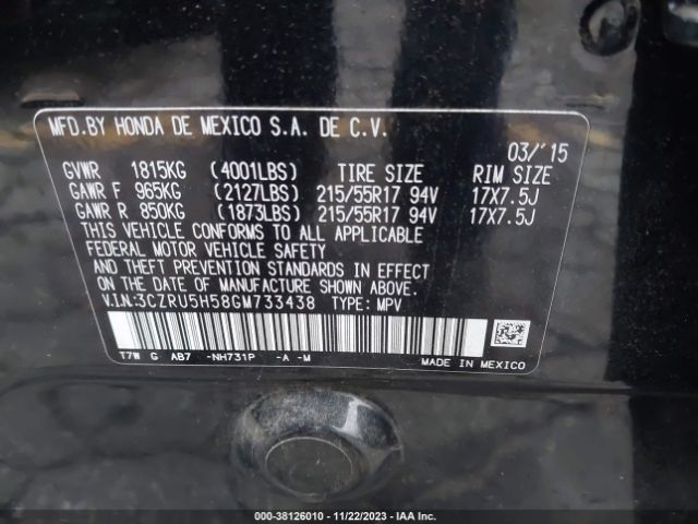 3CZRU5H58GM733438 Honda HR-V EX