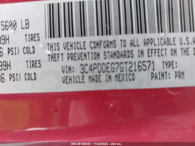 3C4PDDEG7GT216571 Dodge Journey R/t