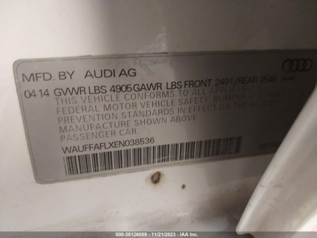 2014 AUDI A4 WAUFFAFLXEN038536 Photo 8