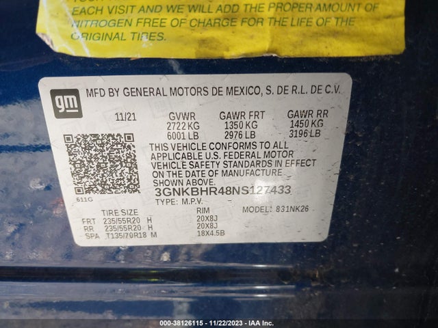 Chevrolet Blazer Awd 2lt 2022 3GNKBHR48NS127433 Image 9
