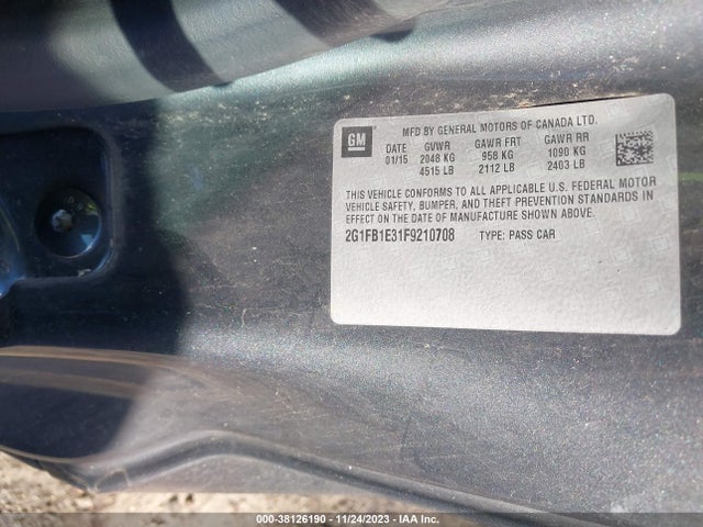 Chevrolet Camaro 2ls 2015 2G1FB1E31F9210708 Image 9