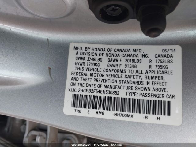 2HGFB2F54EH530852 Honda Civic Lx