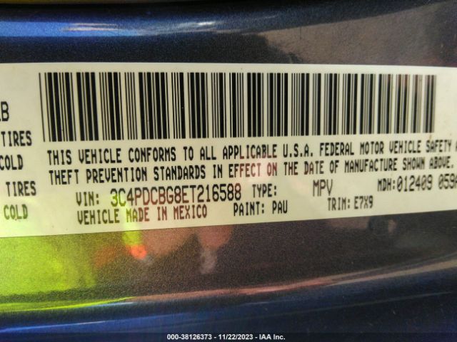 3C4PDCBG8ET216588 Dodge Journey Sxt
