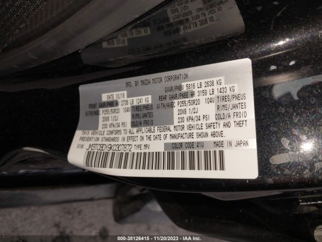 2019 MAZDA CX-9 JM3TCBDY9K0307872 Photo 8