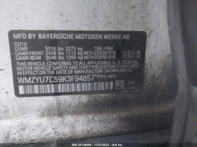 2019 MINI E COUNTRYMAN WMZYU7C59K3F94857 Photo 8