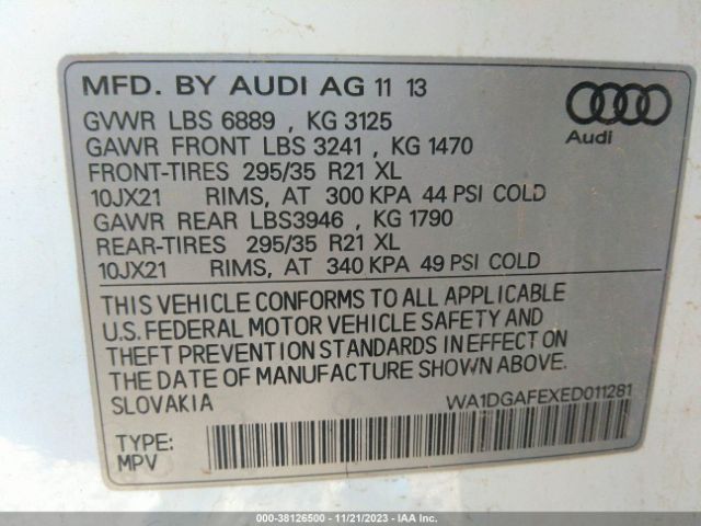 WA1DGAFEXED011281 Audi Q7 3.0t S Line Prestige