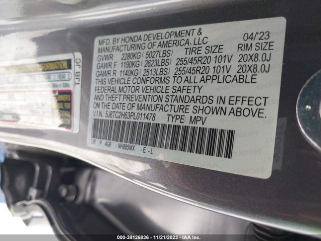 5J8TC2H63PL011478 Acura Rdx A-spec Package