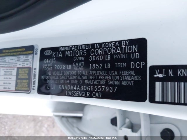 2016 KIA RIO LX VIN: KNADM4A30G6557937