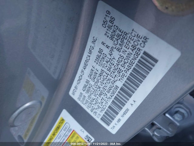 Honda ACCORD LX 2019 1HGCV1F17KA095398 Image 9