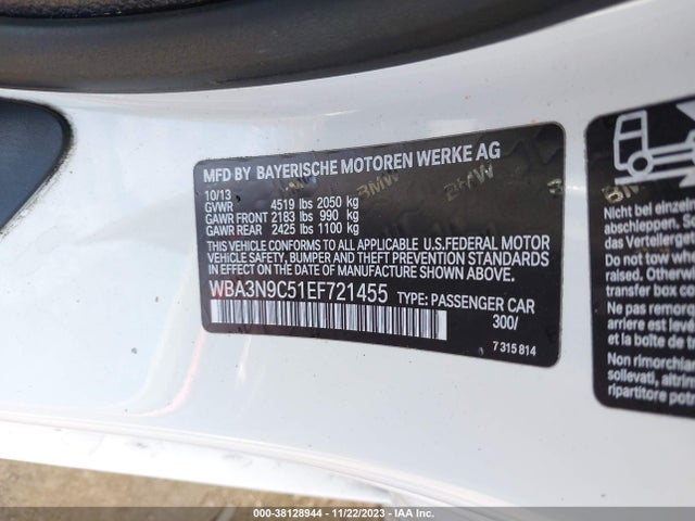 BMW 428i Xdrive 2014 WBA3N9C51EF721455 Image 9