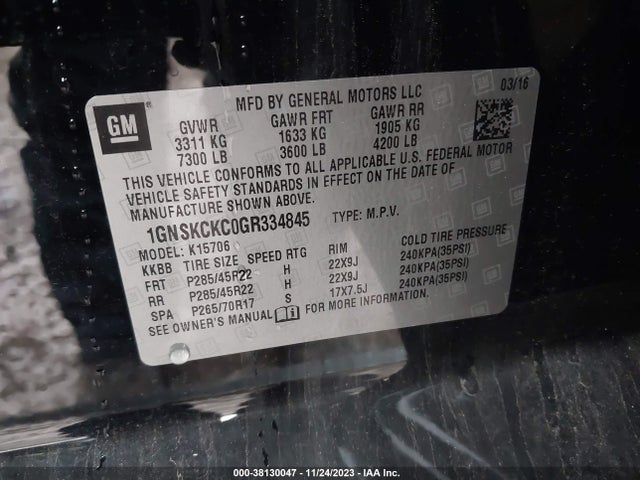 Chevrolet Tahoe Ltz 2016 1GNSKCKC0GR334845 Image 9