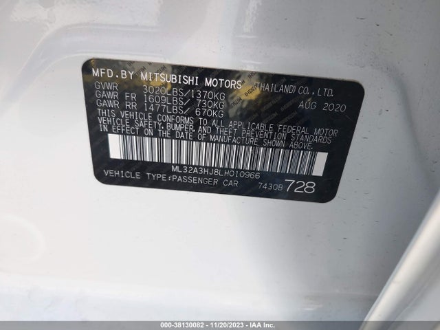 Mitsubishi Mirage Se/es 2020 ML32A3HJ8LH010966 Image 9