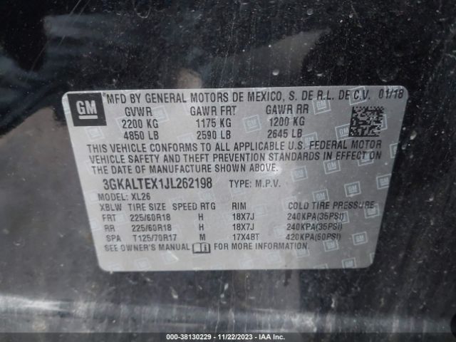 3GKALTEX1JL262198 GMC Terrain Sle