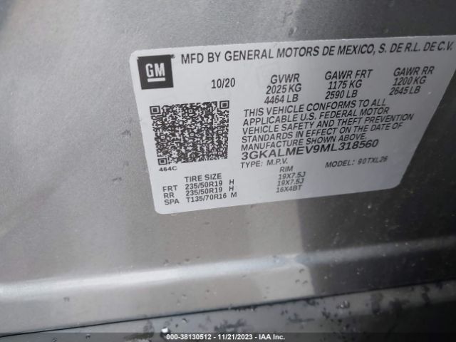 3GKALMEV9ML318560 GMC Terrain Fwd Sle