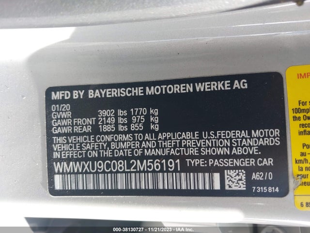 2020 MINI HARDTOP WMWXU9C08L2M56191 Photo 8