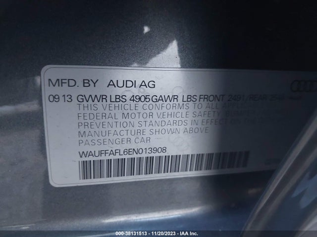WAUFFAFL6EN013908 Audi A4 2.0t Premium